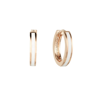 阿吉豆AJIDOU简约撞色潮流圆环耳钉经典奢华欧美时尚耳钉耳饰品女