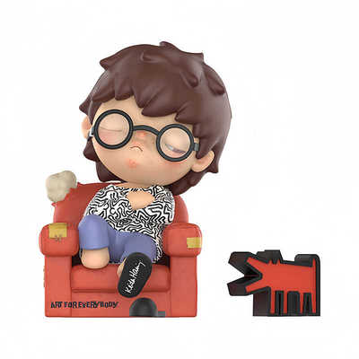 POPMART泡泡玛特小野Hirono×Keith Haring 凯斯哈林手办大号摆件