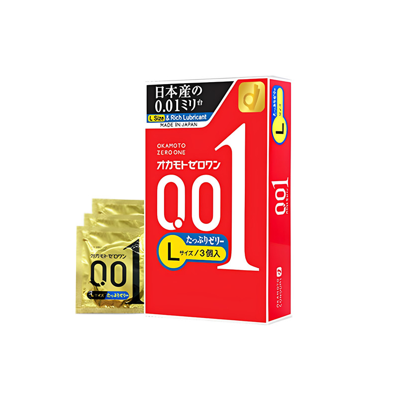 日本进口冈本001滋润版安全套L码