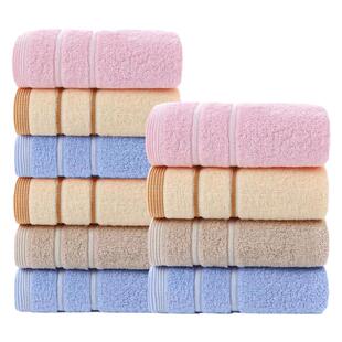 洁丽雅毛巾10条纯棉洗脸家用全棉男女成人加厚柔软吸水大毛巾批发