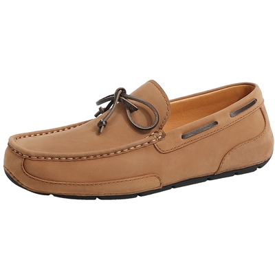 男士豆豆鞋百丽羊皮革一脚蹬