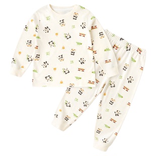 [100%全棉]嘟嘟家儿童纯棉内衣套装男童居家女童秋衣秋裤宝宝衣服