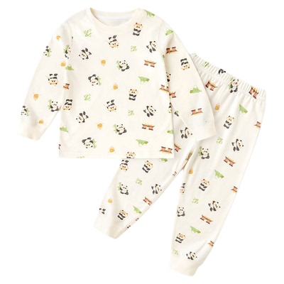 [100%全棉]嘟嘟家儿童纯棉内衣套装男童居家女童秋衣秋裤宝宝衣服