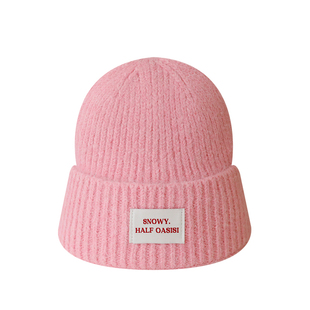 胡茬叔叔原创毛线帽宽松大版型显脸小针织帽高品质套头帽护耳帽子