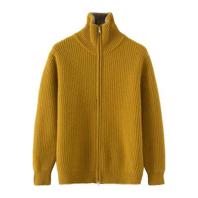 统悦加厚男士100%纯羊绒开衫外套