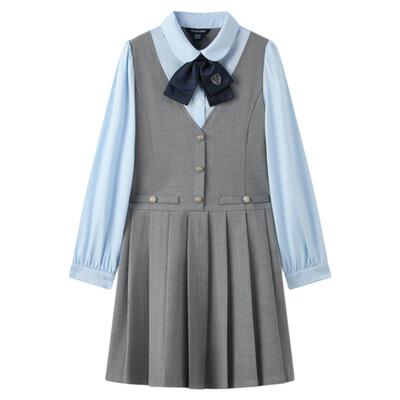 elandkids衣恋女童学院风连衣裙