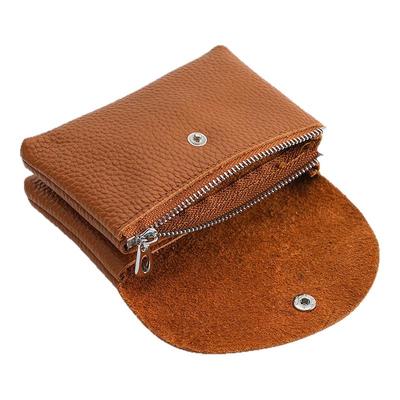 双层头层牛皮零钱袋卡包迷你小包