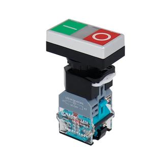 双位钮LA38-11DRG带灯自复位双键双位启动停止双联按钮两位开关