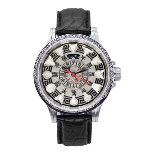 十二时辰生肖本命年中国风守护潮流个性微雕机械真皮伊特纳帝手表