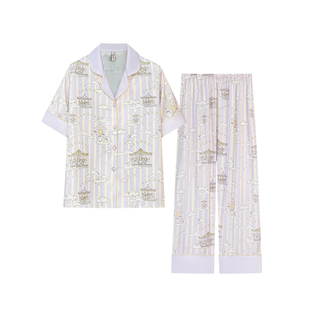 丝梦华服【云端一梦】女款短袖冰丝高级感夏季睡衣高档家居服套装