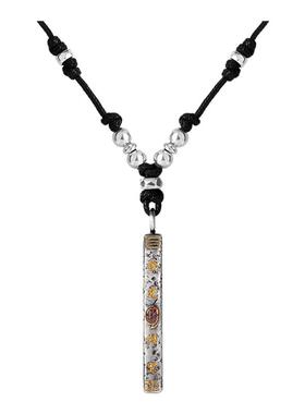 手工原创「道系-金光篆」吊坠男士复古潮流纯银镶金挂坠定制饰品