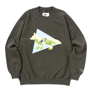 AND WANDER x MK联名卫衣 男士宽松休闲圆领印花LOGO套头衫打底衫