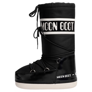 「鞋登」黑色厚底MOON月亮靴滑雪鞋2026冬季新款长筒保暖雪地靴女