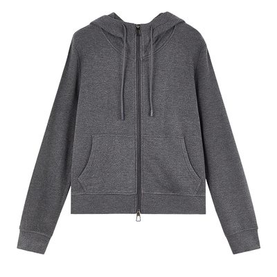 秋水伊人经典连帽卫衣女短款外套