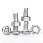 304不锈钢十字盘圆头组合螺丝钉加长螺杆螺母套装M2M3M4M5M6M8M10