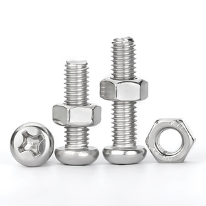 304不锈钢十字盘圆头组合螺丝钉加长螺杆螺母套装M2M3M4M5M6M8M10