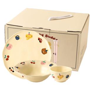 川岛屋可爱一二人食碗碟餐具套装礼盒结婚生日礼物女生乔迁碗盘筷