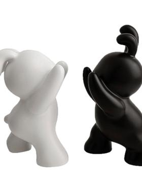 北欧ins推推兔陶瓷书挡