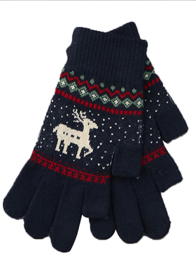 女士半指手套冬季保暖针织毛线