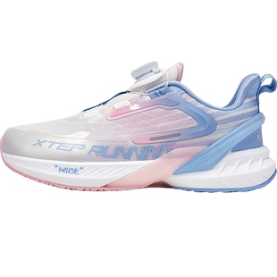 特步儿童鞋女童跑步鞋小学生网面透气运动鞋A+健康成长鞋女孩鞋子