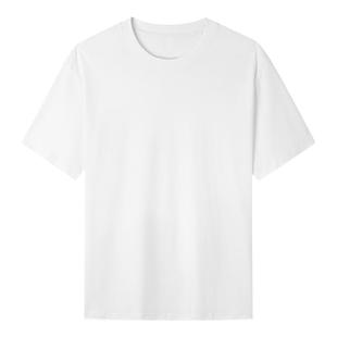 白小T短袖T恤男宽松纯棉上衣2025春夏季新款白色体恤打底衫