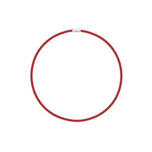 S925纯银花儿与少年周雨彤同款叠戴三色串珠项链女款小众锁骨链潮