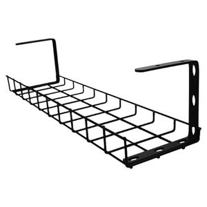 桌底置物架收纳架排插收纳槽电线收纳篮桌下理线槽桌底插线板收纳