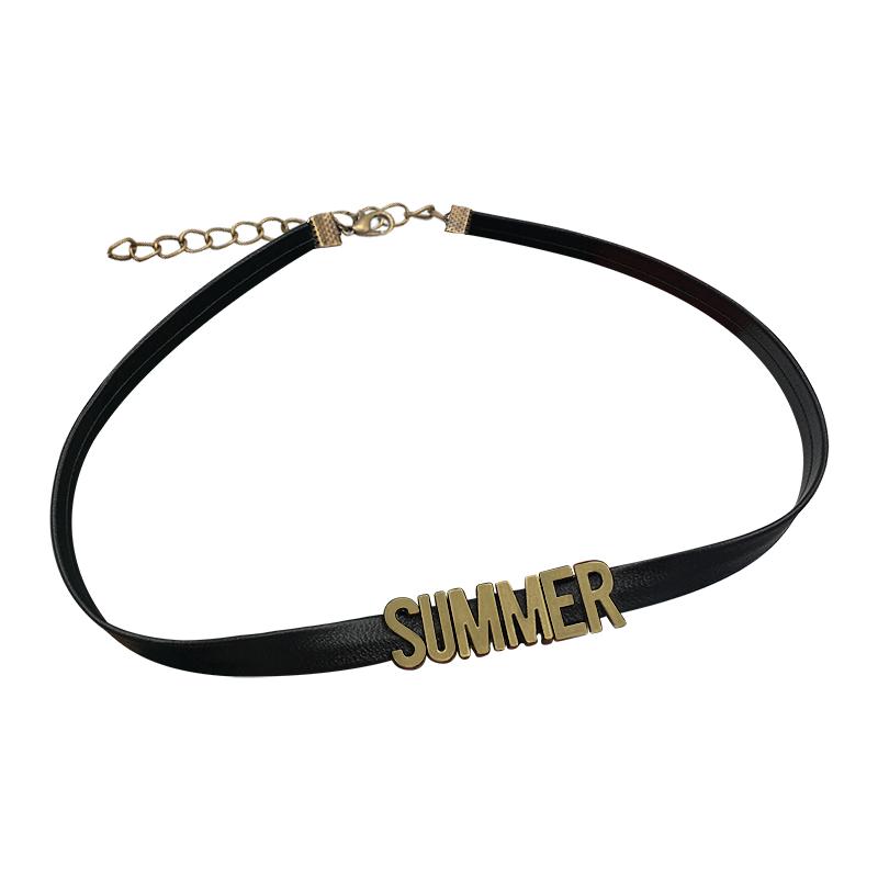 可定制字母项链复古锁骨链choker2026新款小众设计感颈链配装饰品