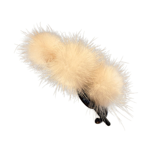 毛绒发夹女高级感毛毛抓夹后脑勺夹子大号扭扭夹2025新款发卡头饰