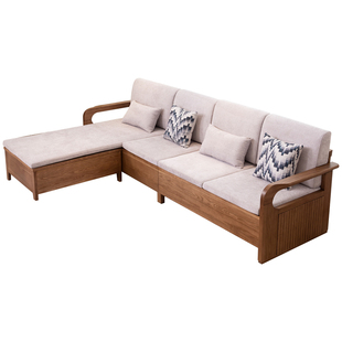 政府补贴北欧白蜡木沙发纯实木小户型储物冬夏两用客厅三人位家具