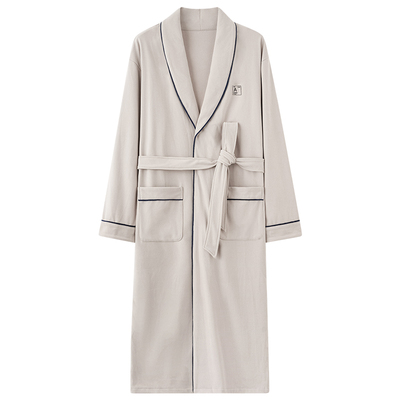 男士冬季加厚保暖长袖浴袍