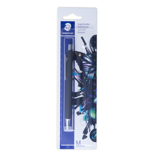 德国施德楼STAEDTLER按动421圆珠笔M笔尖书写顺滑学生办公签字笔黑色商务办公笔记圆珠笔