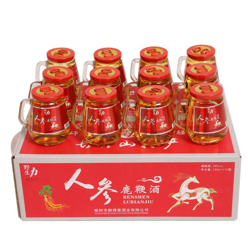 野生力人参鹿鞭酒纯粮酒不上头