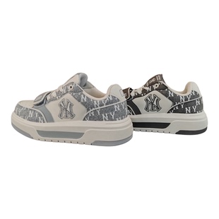 MLB男女情侣同款厚底满印老花学长鞋时尚简约风运动板鞋3ASXM026N