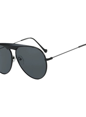 欧美复古高级感单梁水银太阳镜