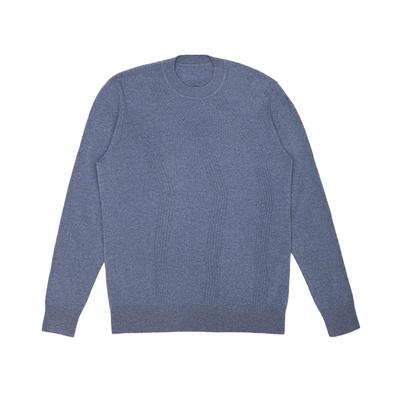 鹿王100%山羊绒衫男圆领针织毛衣