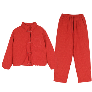 羽绒家居服 结婚送礼物 本命年新年红品 白鸭绒睡衣套装朵朵可可