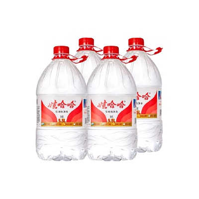 娃哈哈大桶装饮用纯净水5.5L*4桶