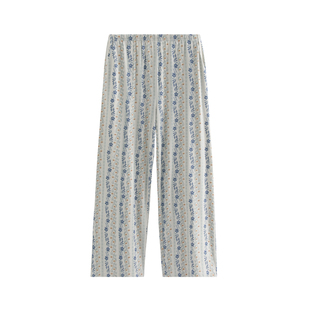 芬腾碎花家居裤女士春夏单裤莫代尔棉长裤宽松棉绸透气可外穿睡裤