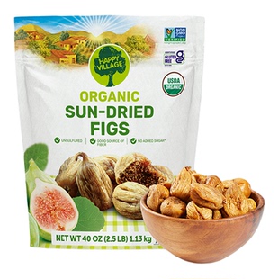 Happy Village土耳其有机无花果干新鲜清甜煲汤黄体酮孕妇零食