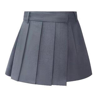 王心凌同款灰色百褶裙短裙女夏季2025新款高腰显瘦裤裙a字半身裙