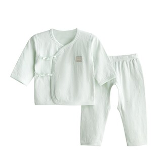 拉夏贝尔新生婴儿衣服春秋初生纯棉0打底3月分体宝宝秋衣内衣套装