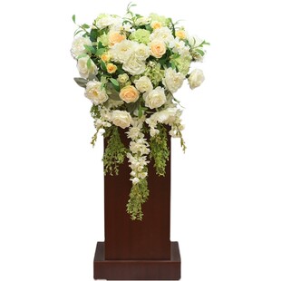 新款商务会议室主席台讲台花发言台花迎宾区布置摆花假花仿真花艺