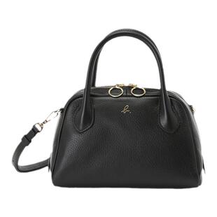 agnès b.经典系列皮革小号女士通勤手提包小拎包两用单肩包