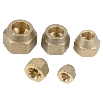 黄铜加厚螺母铜管空调配件