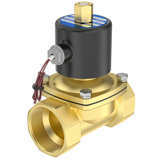 常开型电磁水阀1寸控制阀220V不锈钢4分全铜直通自来水管开关水阀