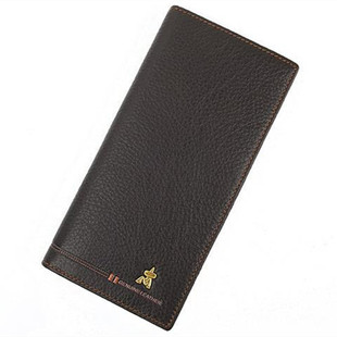 稻草人男士钱包长款头层真皮牛皮钱夹商务拉链皮夹子韩版超薄简约