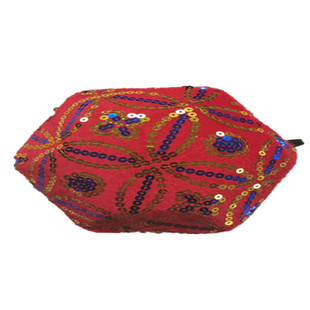 新疆帽子维族小花帽舞台演出头饰成人 舞蹈帽子 六角帽儿童辫帽子