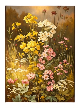 法式花园的浪漫进家复古花卉油画