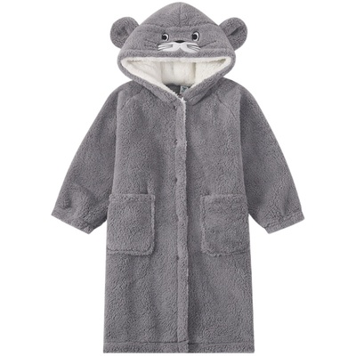 冬季儿童睡袍法兰绒加长款卡通